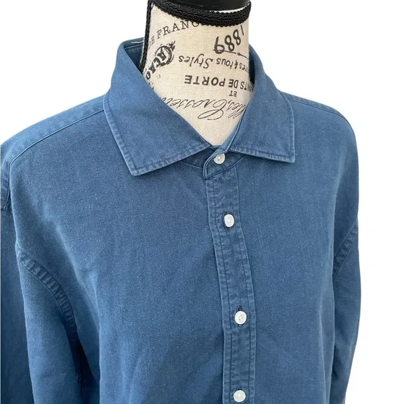 Proper Cloth Italian Denim, 100% Cotton, Button Down, EUC